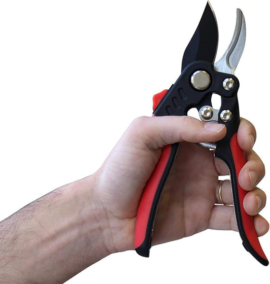 TABOR TOOLS S851A Bypass Hand Pruner with Compound Action, Makes Clean Cuts. Professional Sharp Secateurs, Pruning Shears, Garden Shears, Clippers for the Garden.