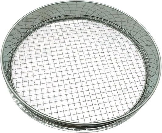 LucaSng Sifter Compost Sifter Screen, Large Soil Sieve for Garden silver CD402