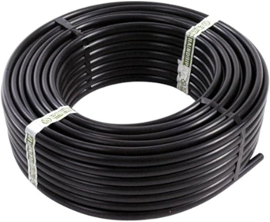 Raindrip 061020P 5/8-Inch Drip Irrigation Supply Tubing, 200-Foot, for Irrigation Drippers, Drip Emitters, Drip Irrigation Parts, and Drip Systems, made with Polyethylene, Black