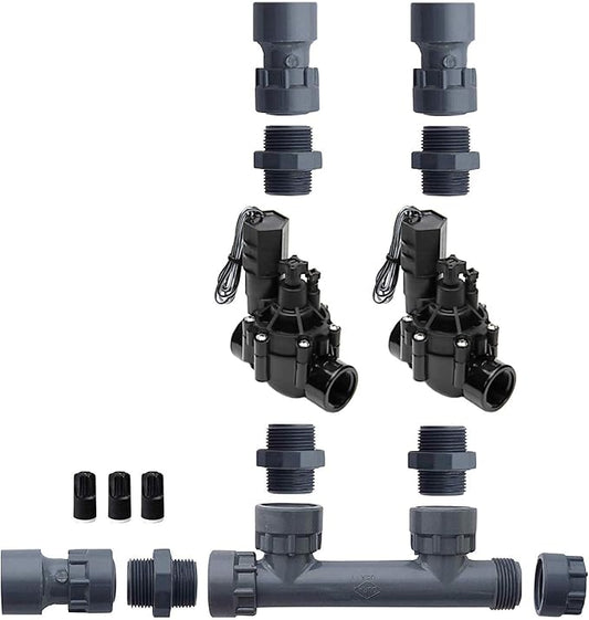 Rain Bird 100DVF Dura Manifold Valve Kit with Flow Control - Slip 100DVF-NPT (2 Zone)