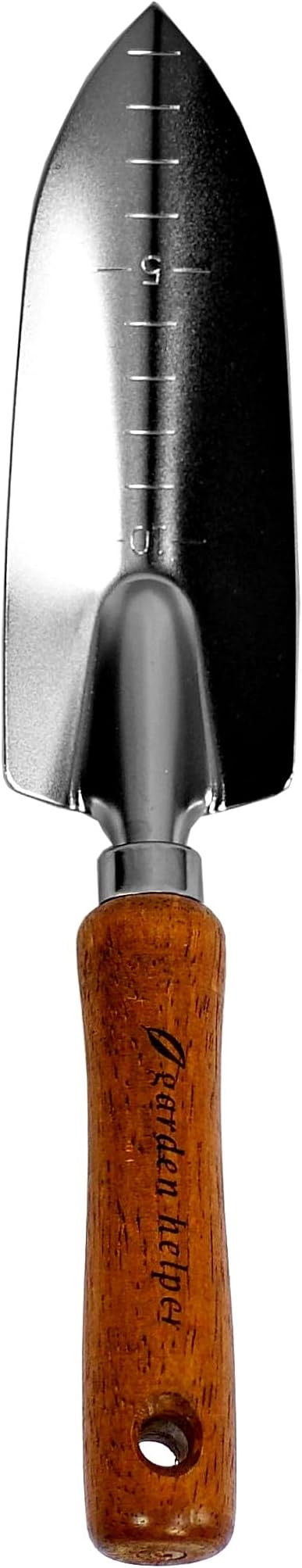 Japanese Garden Trowel Heavy Duty Japanese Steel with Wood Handle, Garden Transplanter Tool for Digging, Scooping, Transplanting, Made in Japan, Small Silver