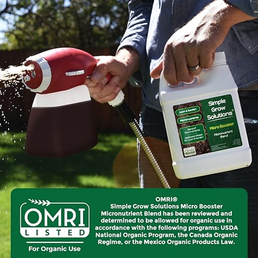 Organic Micronutrient Booster- Complete Plant & Turf Nutrients- Simple Grow Solutions- Garden & Lawn Fertilizer- Grower, Gardener- Liquid Food for Grass, Tomatoes, Flowers, Vegetables (32 Ounce)