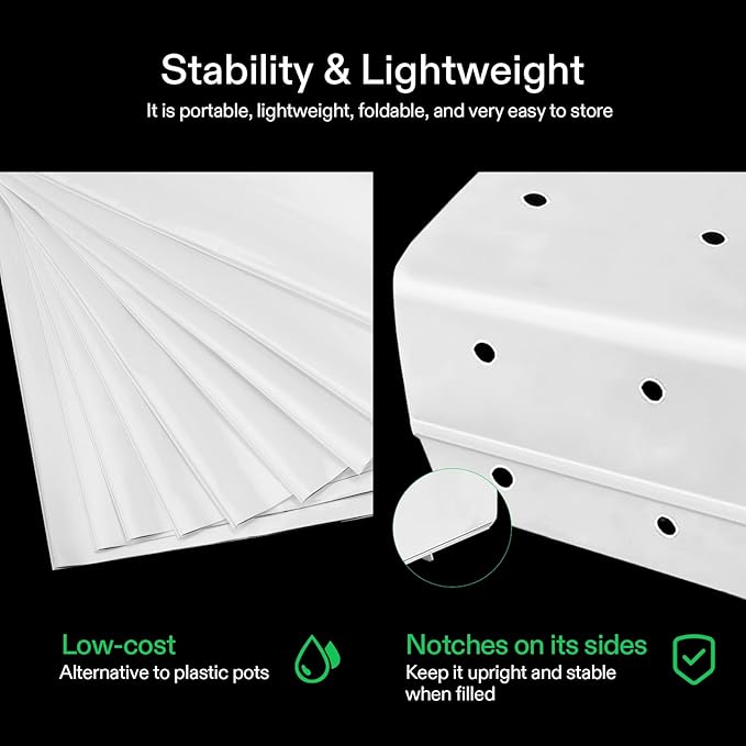 VIVOSUN 50-Pack 1 Gallon Grow Bags for Plants, Black-and-White Panda Film Containers Thick Plastic Bag for Potting Seedlings, and Rooting