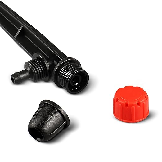 55 Pieces Drip Emitters Stream with Stake for 1/4" Irrigation Tubing: Adjustable 360 Degree Water Flow Irrigation Universal Sprayer Drip Pipe Sprinklers Fittings for Garden Watering System