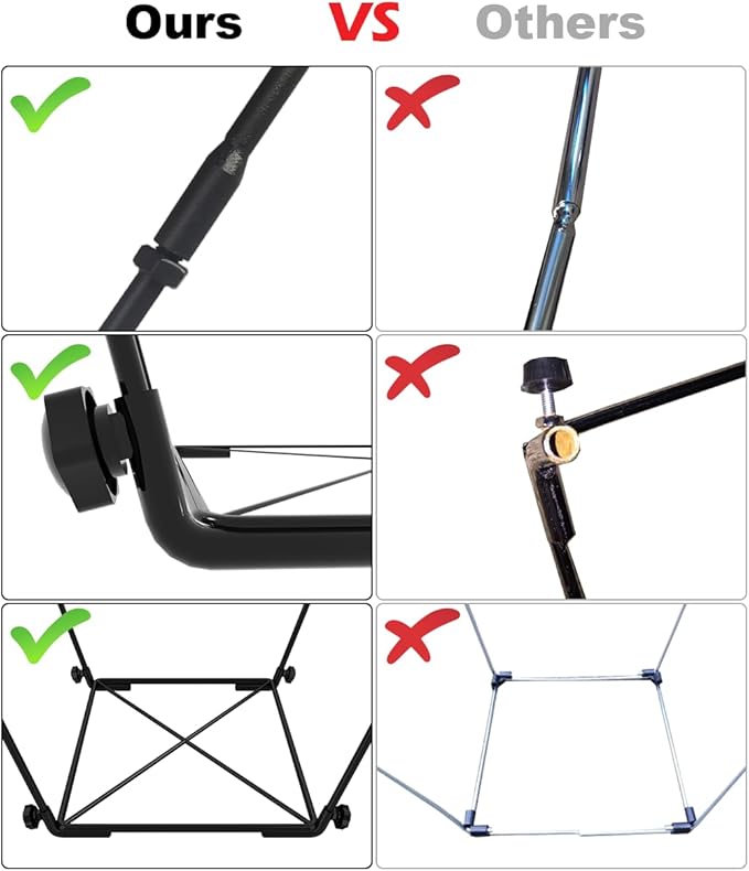 Outdoor Garden Trash Bag Holder Frame - Leaf Bag Support Stand Multi-Use Metal Garbage Bag Holder Holds 30-45 Gallons Bag for Camping Leaves, Gardening Party, Yard Weeding (Matte Black)