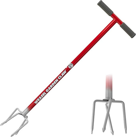 Garden Weasel Garden Claw - Long Handle | Cultivate, Loosen, Aerate, Weed | Gardening Hand Tiller, Twist Weeding Tool, Digging Fork, Cultivator, Soil Loosener | 91316