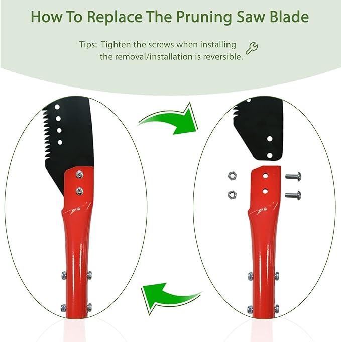 Pole Saws for Tree Trimming, Manual Pole Saws 13 Feet Extension Pole Tree Trimmer Cut Tree Branch Garden Tools Loppers Hand Pruning Saws for Sawing and Shearing