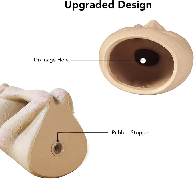 AIMEBBY Face Planter Pot - Face Flower Pots for Indoor and Outdoor Plants - Resin Head Planter Pots with Drainage Hole (X-Large Size)