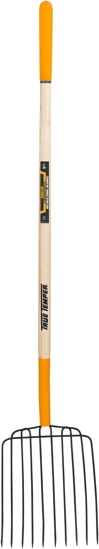 True Temper 2812400 10-Tine Bedding Fork with Hardwood Handle
