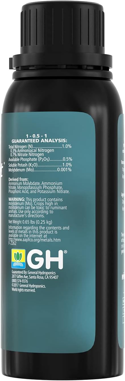 General Hydroponics RapidStart, Plant Food, 1-0.5-1, 275 mL.