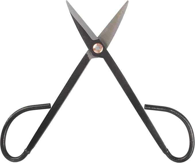 BambooMN 7.2" Black Bonsai Trimming Shear - 3 Pieces