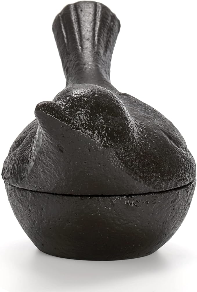 Cast Iron Key Hider, Bird Hide-a-Key Holder, Outdoor Small Garden Statues Ornament, Outside Spare Key Hider Figurine, Indoor Decoration Jewelry Trinkets Box for Ear Studs, Rings, Paper Clips