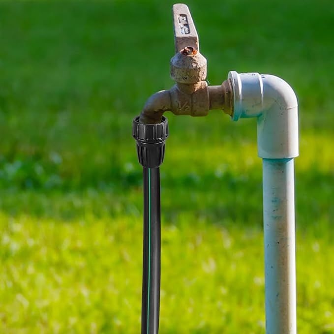 3/4 Inch Female Pipe Thread to 1/2 Inch Drip Irrigation Tubing Adapter: 6 Pieces 1/2 In. Barbed Drip Line x 3/4 In. Faucet PVC Adapter Connect 3/4" FHT Faucet, Sprinkler Manifold, Garden Hose