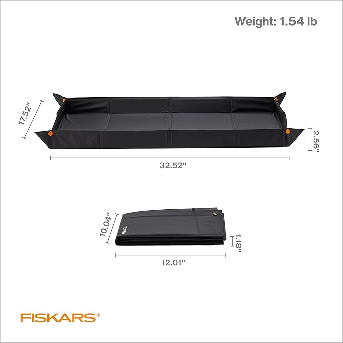 Fiskars Large Repotting Mat for Indoor Garden Transplanting and Soil Mess Control, Foldable and Water Resistant, 32.5" x 17.5"