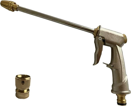 Garden Hose Nozzle, Metal Hose Sprayer with Adjustable High Pressure Spray Patterns for Car Washing, Watering Plants & Lawn, Patio Cleaning, Deck Rinsing, Dog Shower & Outdoor Irrigation Use