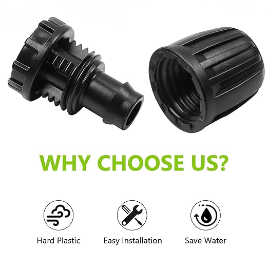 13 Pcs Drip Irrigation Fittings End Cap 1/2 Inch, In-Line Barbed Plug End Connector For 1/2 Inch Drip Tubing (0.60"-0.65" OD) Drip Line End Parts For Garden Irrigation Systems