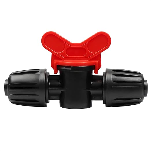 13 Pcs Drip Irrigation Fittings Switch Valve 1/2 Inch, In-Line Barbed Lock Switch Valves For 1/2 Inch Drip Tubing (0.60"-0.65" OD) Shut Off On Valve Drip Line Parts