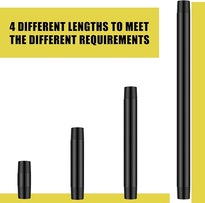 Yaomiao 5 Pcs Sprinkler Head Pipe Riser Extension 1/2 Inch MPT PVC Double Male Pipe Thread Sprinkler Riser for Lawn Irrigation System Automatic Irrigation Connector Raised Pipe (2 Inch)