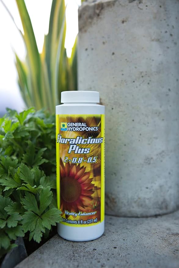 General Hydroponics Floralicious Plus, Vitality Plant Food, 2-0.8-0.5, 8 fl. oz.
