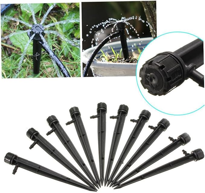 Milisten 50pcs Drip Emitter Water Saving Kit Irrigation Sprinkler Dripper Adjustable Dripper Water Dripper Irrigation Sprinkler Emitters Drip Irrigation Line Launcher Plant