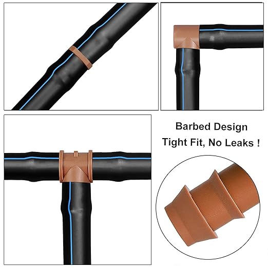 21-Pack Drip Irrigation Universal Barbed Coupling Fitting, Barbed Connectors for 1/2" Drip Tubing