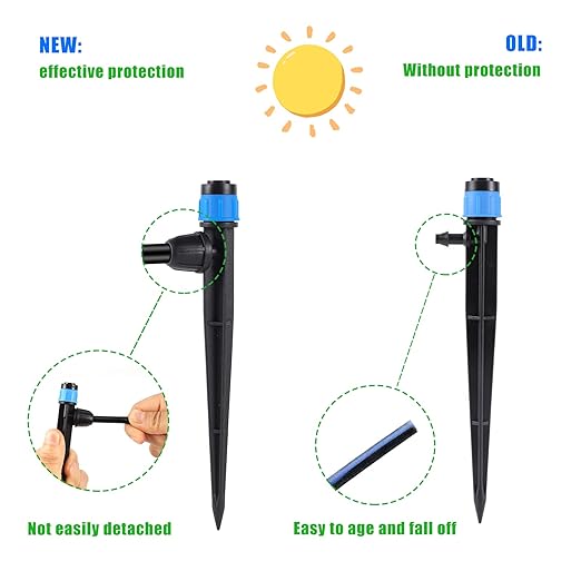 Drip Irrigation Emitters with Adjustable 360 Degree Water Flow Drippers for 1/4 inch Tubing,25pcs Drippers Sprayer 25pcs Drip Irrigation Emitters Perfect (25pcs-Colorful*13 Sprayer*12 Drip)