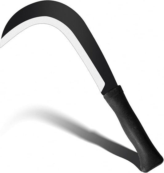 Sickle Machete for Yard Work Machetes for Cutting Trees Billhook Brush Clearing Sickle Garden Tool Brush Axe Harvest Knife Heavy Duty Machete Sickle for Gardening Sickle Machete Camping Farming
