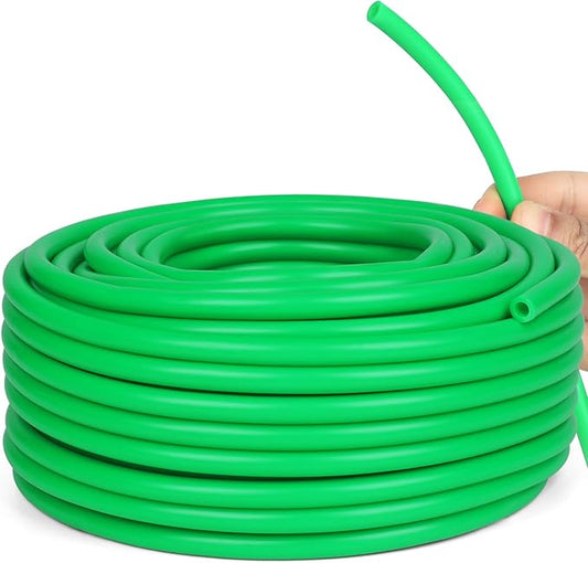 Drip Irrigation Hose 75FT 1/4 inch Green Blank Distribution Hose Perfect for DIY Garden Irrigation Tubing System, Hydroponics, Misting Tubing