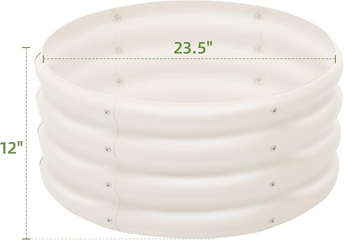 2-Pack 2x1ft Galvanized Raised Garden Bed, Outdoor Planter Bed, Metal Planter Box for Gardening and Planting