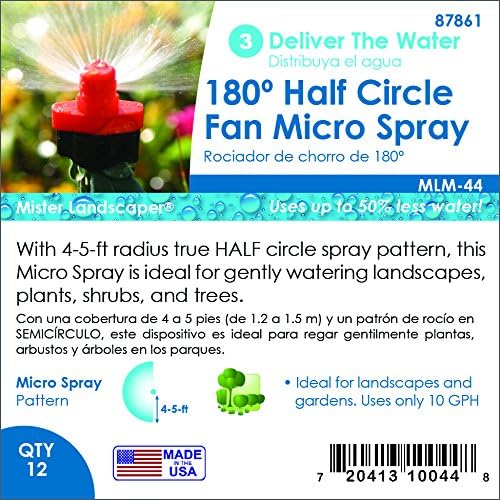 Mister Landscaper 180° Half Circle Fan Micro Spray