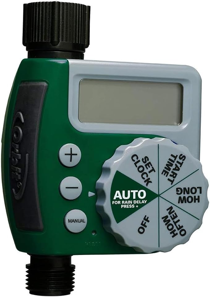Orbit 62061N Single-Outlet Hose Watering Timer, 1 Outlet, Green