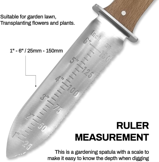 Minamino Hori Hori Garden Knife,Ideal for Gardening Weeding Digging Cutting Planting Landscaping