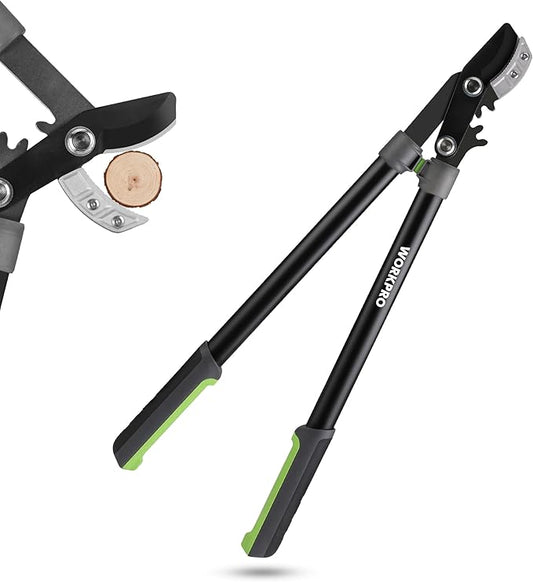 WORKPRO 28" Anvil Lopper with Geared Mechanism, Tree Trimmer with 1.6" Cutting Capacity, Steel Blade Heavy Duty Tree Branch Cutter with Ergonomically Designed Non-Slip Handles
