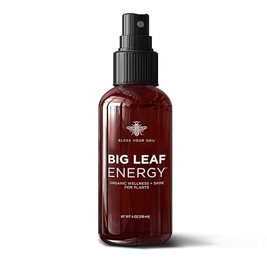 Big Leaf Energy : 4 OZ Trial Size : Ready-to-Use Spray for Plant Wellness : Organic Leaf Shine and Bio Protectant