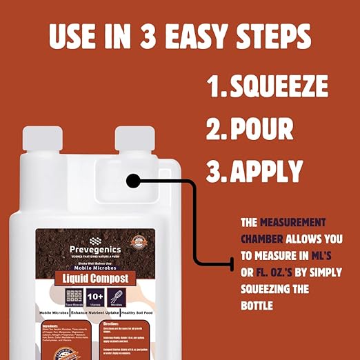 Liquid Compost | (8 fl. oz.) | Worm Tea with Trace Minerals, Vitamins, and Aerobic Microbes | Improves Soil Health, Mobile Microbes, and Enhance Nutrient Uptake