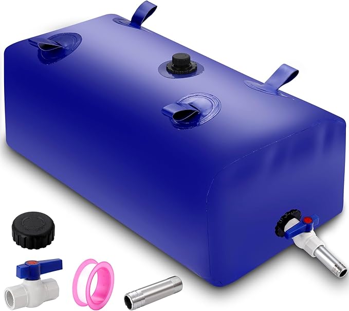 Large Capacity Water Storage Bladder Containers, Bladder Tank for Drought Resistance, Fire Prevention, Emergency Water, Agricultural Irrigation Outdoor (330L/87Gal, Blue)