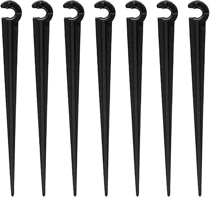 50 Pcs Irrigation Support Stakes for 1/4-Inch Tubing Hose