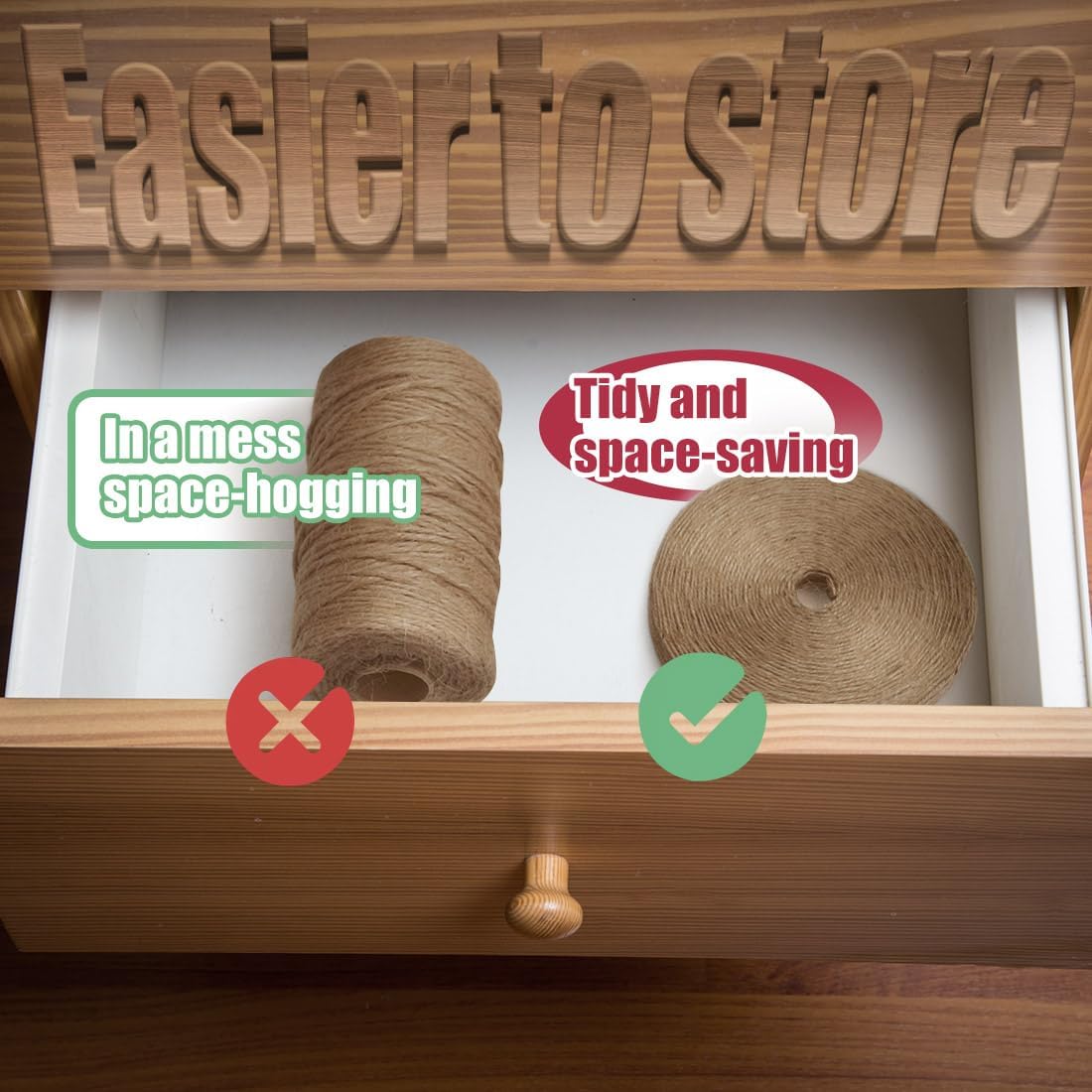 PerkHomy Garden Twine Strong Natural Jute 400 Feet Long Brown Twine for Gardening Tomato Climbing Plant Tie Floristry Crafts Gift Wrapping Packing Decor (Brown 2mm * 400feet)