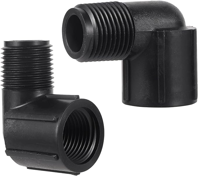 Drip Irrigation adapter 1/2-inch 90-Degree Elbow NPT pipe Fitting (1/2 Female to 1/2 male Elbow)