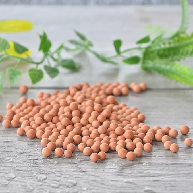 HOT SEAL 1.9 LB Clay Pebbles, 1/8'' Gardening Ceramsites Growing Media for Succulents Orchids, Aquaponics, Aquaculture Hydroponics. Ceramsite Clay Rocks Decor Cultivation, Leca for Plants