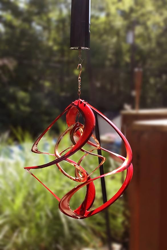 Red Carpet Studios 31092 Cosmix Wind Spinner Double Helix, 14-Inch, Red &Copper