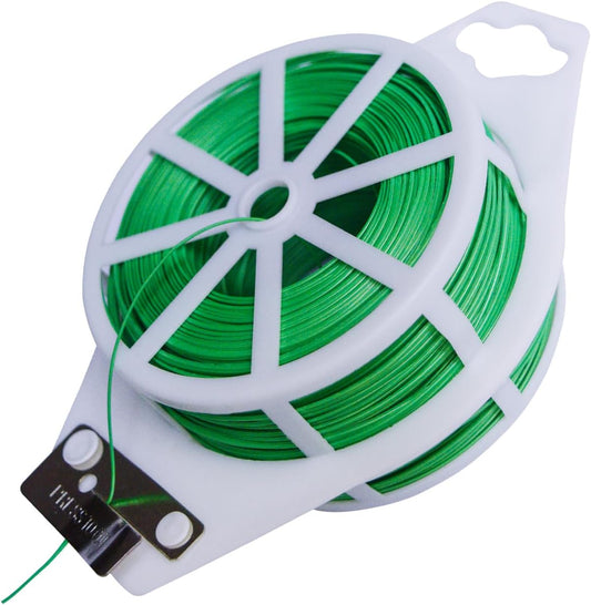 656ft/200m Twist Ties for Plants, Garden Twine for Climbing Plants & Outdoor Use, UV Resistant Plant Ties with Cutter, Garden Wire/String/Ties for Vines, Shrubs, Home & Office Organizing