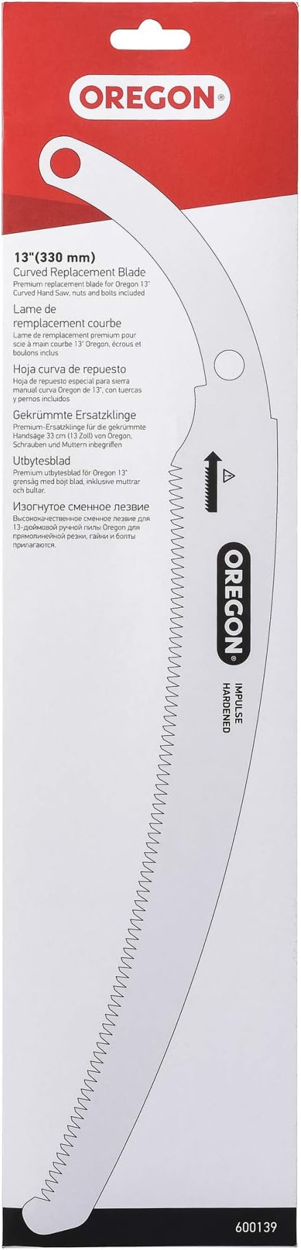 Oregon 600139 Curved Replacement Blade for 13 Inch Arborist Hand Saw, 13", Silver