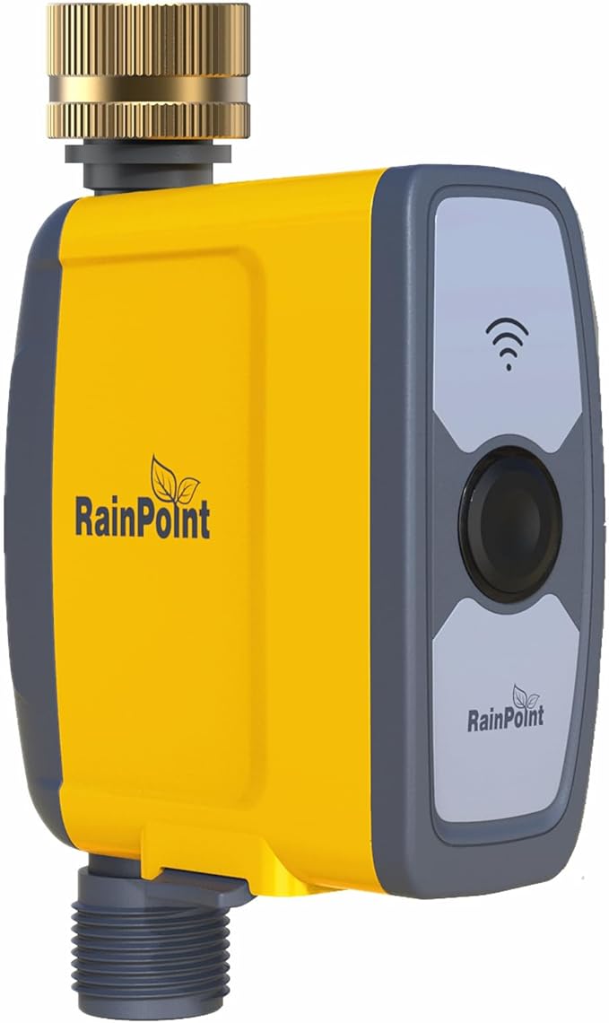 RAINPOINT WiFi Water Timer TTV103WRF Brass Inlet, Only WiFi Sprinkler Timer, No WiFi Hub, Must be Used with TWG004WRF WiFi hub