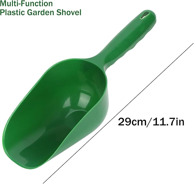 Plastic Garden Shovel Multi-Function Plastic Scoop Soil Shovel Spoons Digging Tool Scoop Gardening Tools Succulent Soil Shovel for Flower Vegetables Soil Transplanting