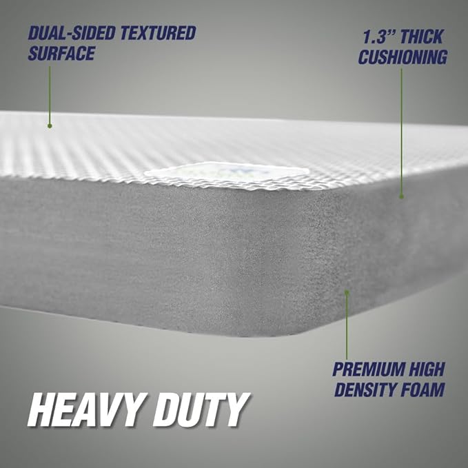 Rugged Rhino Soft Foam Kneeling Pad, Thick Knee Mat Resists Water, Durable Shock Absorbent Pads, Comfortable Strong Rebound, Gardening, Mechanic Tools, Bath Tub Essentials Slate Gray