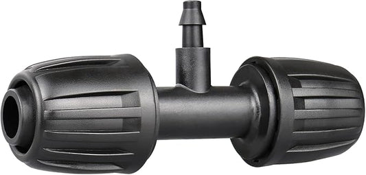 Drip Irrigation Fittings for 1/2 inch Tubing(0.63" OD) to 1/4 inch Irrigation Tubing, 15 Pieces Barbed Tee Drip Parts Twist Locked 3 Way Connectors for Drip Irrigation Hose (13mm ID / 4mm ID)