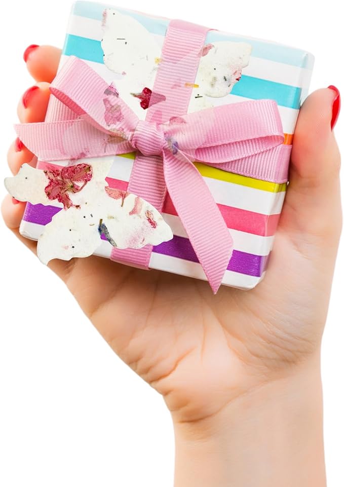 50 pcs Large Pink Butterflies – Plantable Seed Paper for Weddings, Gifts, and Life Events (#17s)