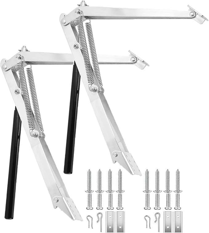 2PCS Auto Vent Opener Automatic Greenhouse Window Opener Roof Vent Opener Greenhouse Accessories for Garden Automatic Ventilation Gardening Tools Automatic Greenhouses Supplies (Dual Spring Opener)