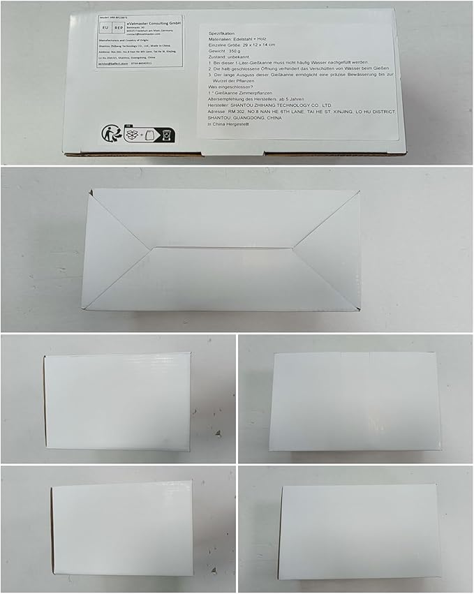 Baffect Indoor Watering Can, 1L/34OZ Metal Houseplant Watering Can with Wooden Handle, Curved Design Watering Can with Long Spout for Small Potted Plants (Black)